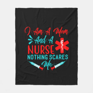 Nurse Gift I Am A Mum And A Nurse Fleece Blanket