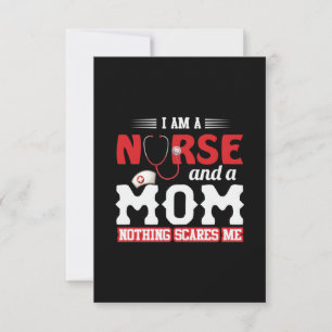 Nurse Gift I Am A Nurse And A Mum RSVP Card