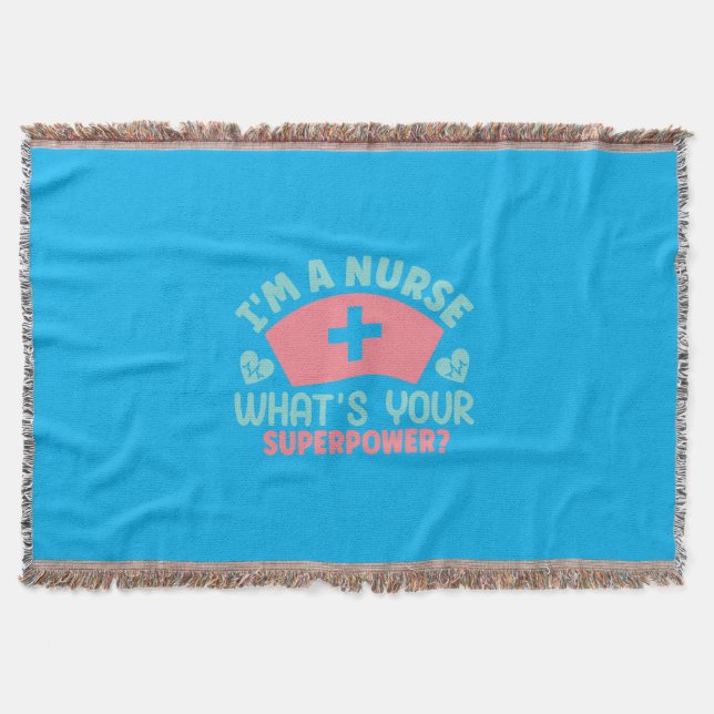 Nurse Gift | I Am A Nurse Throw Blanket (Front)