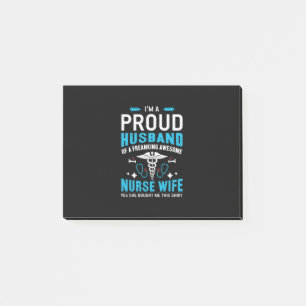 Nurse Gift   I Am A Proud Husband Post-it Notes