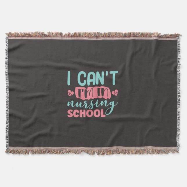 Nurse Gift | I Am In Nursing School Throw Blanket (Front)