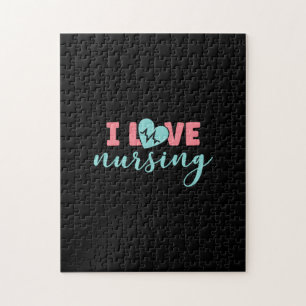 Nurse Gift   I Love Nursing Jigsaw Puzzle