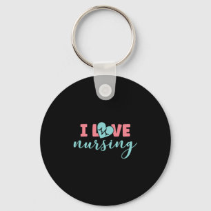 Nurse Gift I Love Nursing Key Ring