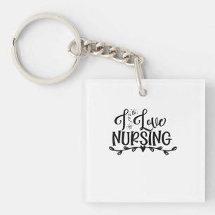 Nurse Gift I Love Nursing Key Ring