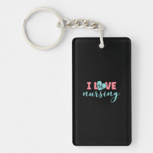 Nurse Gift   I Love Nursing Key Ring