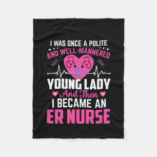 Nurse Gift I Was Once The Nice Nurse Fleece Blanket