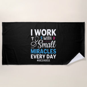 Nurse Gift I Work With Small Beach Towel