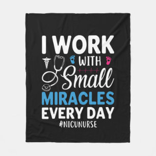 Nurse Gift I Work With Small Fleece Blanket