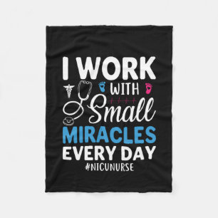 Nurse Gift I Work With Small Fleece Blanket