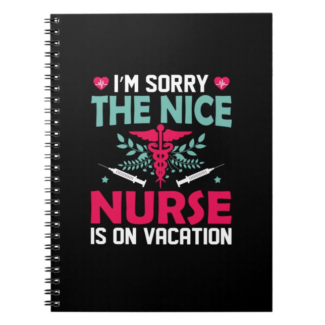 Nurse Gift I'm Sorry The Nice Nurse Notebook (Front)