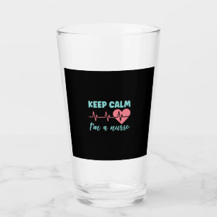 Nurse Gift   Keep Calm I Am A Nurse Glass