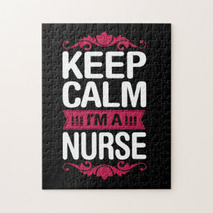 Nurse Gift Keep Calm I Am A Nurse Jigsaw Puzzle