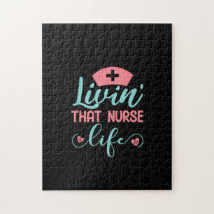 Nurse Gift Livin That Nurse Life Jigsaw Puzzle