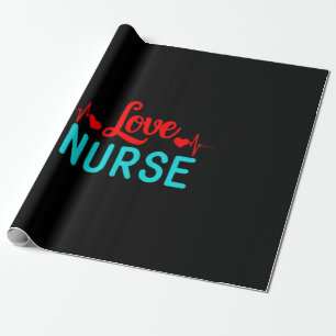 Nurse Gift Love Nurse Wrapping Paper