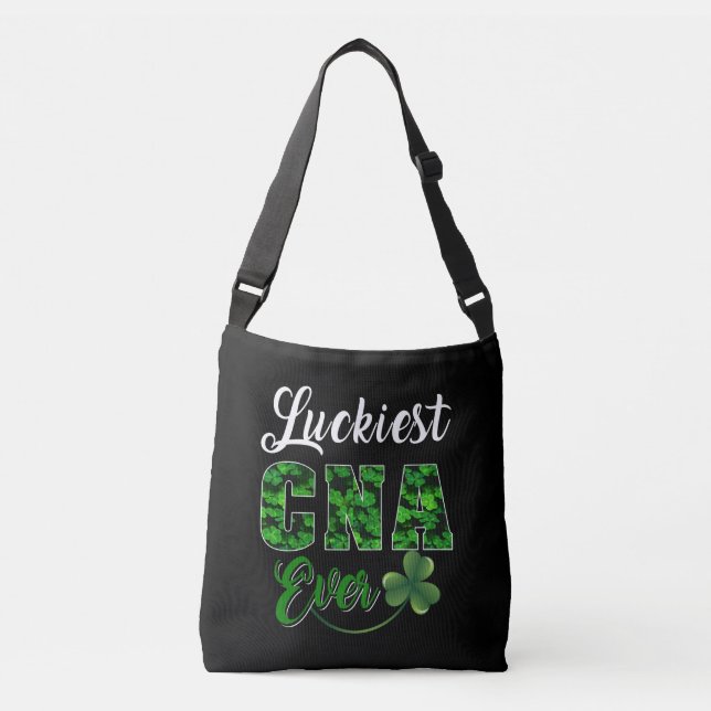Nurse Gift | Luckiest CNA Ever Nurse Lover Crossbody Bag (Front)