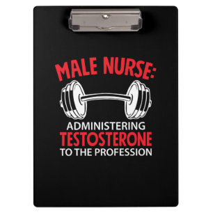 Nurse Gift Male Nurse Administrering Clipboard