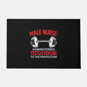 Nurse Gift   Male Nurse Administrering Doormat