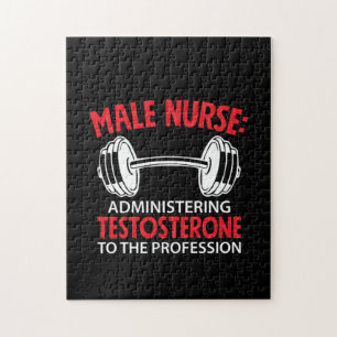 Nurse Gift Male Nurse Administrering Jigsaw Puzzle