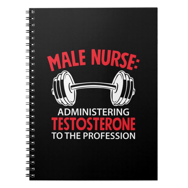 Nurse Gift | Male Nurse Administrering Notebook (Front)