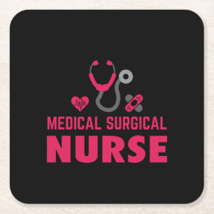 Nurse Gift Medical Surgical Nurse Square Paper Coaster