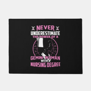 Nurse Gift Never Underestimate The Power Doormat