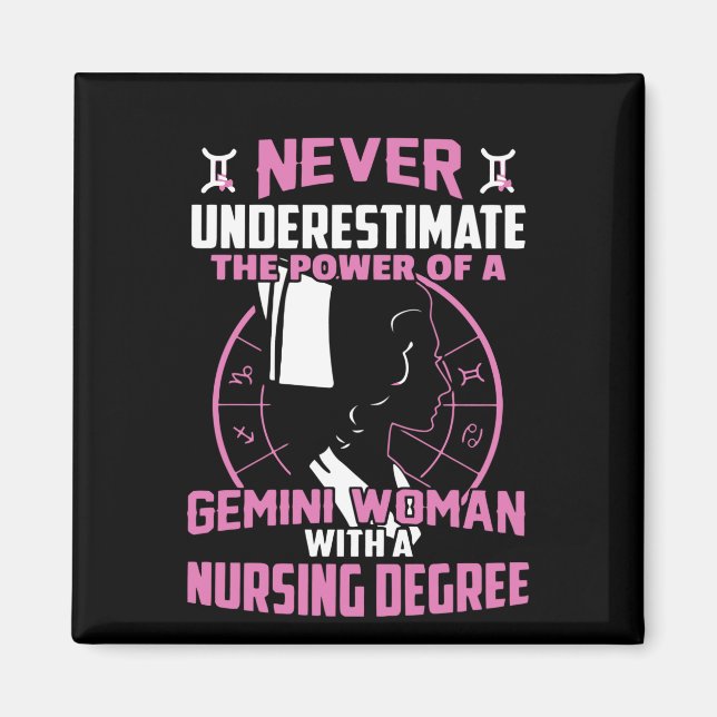 Nurse Gift Never Underestimate The Power Magnet (Front)