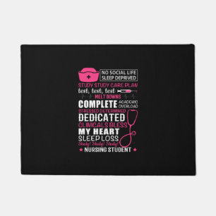 Nurse Gift No Social Life Sleep Deprived Doormat