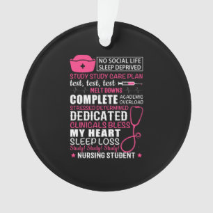 Nurse Gift No Social Life Sleep Deprived Ornament