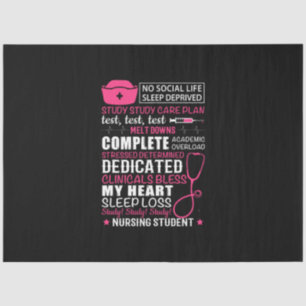 Nurse Gift No Social Life Sleep Deprived Tissue Paper