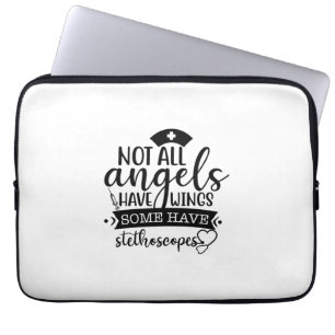 Nurse Gift Not All Angels Have Wings Laptop Sleeve