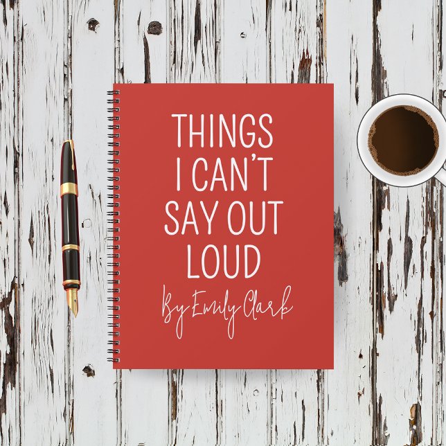 Nurse Gift Notebook, Funny Custom Medical Journal (Personalized Nurse Journal — Custom Name “Things I Can’t Say Out Loud” Notebook Gift for Coworkers)