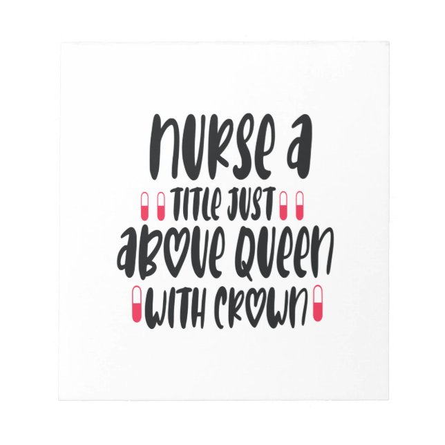 Nurse Gift Nurse A Title Just Above Notepad (Front)