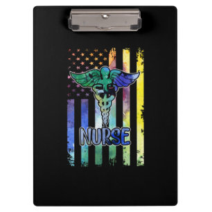 Nurse Gift   Nurse American Flag Clipboard