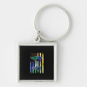 Nurse Gift   Nurse American Flag Key Ring