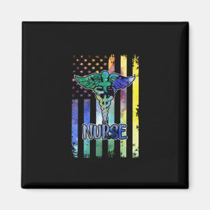 Nurse Gift   Nurse American Flag Magnet
