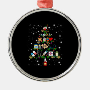Nurse Gift   Nurse Apparatus Christmas Tree Metal Ornament