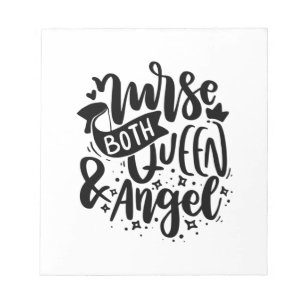 Nurse Gift Nurse Both Queen And Angels Notepad