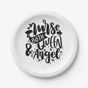 Nurse Gift Nurse Both Queen And Angels Paper Plate