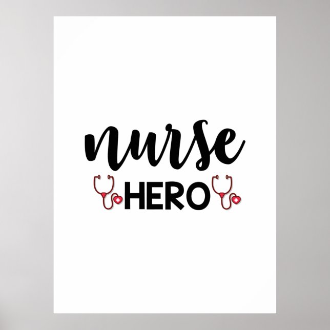 Nurse Gift Nurse Hero Poster (Front)