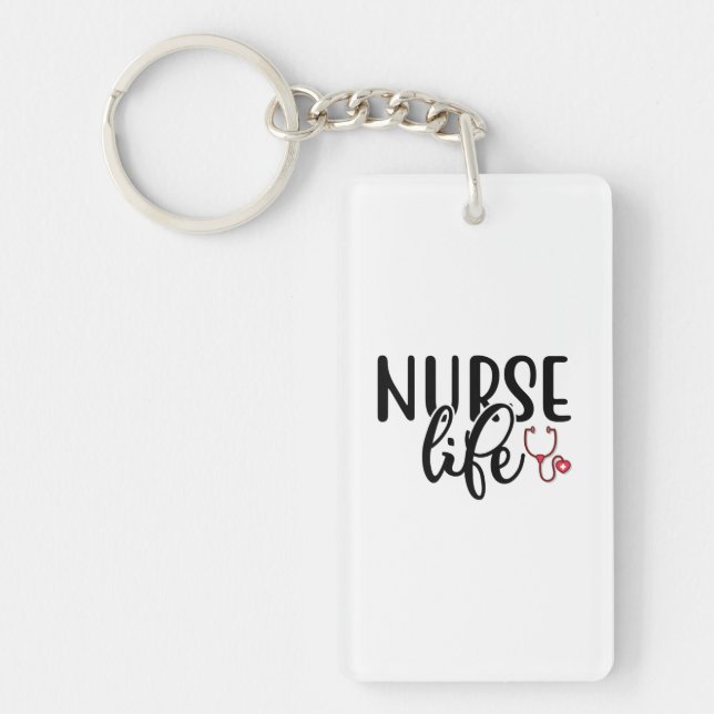 Nurse Gift Nurse Life Key Ring (Front)