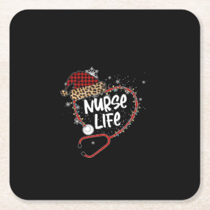 Nurse Gift Nurse Life Square Paper Coaster