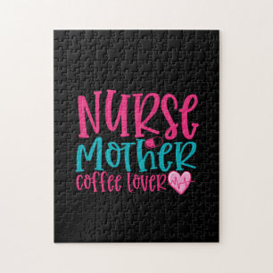 Nurse Gift Nurse Mother Coffee Lover Jigsaw Puzzle
