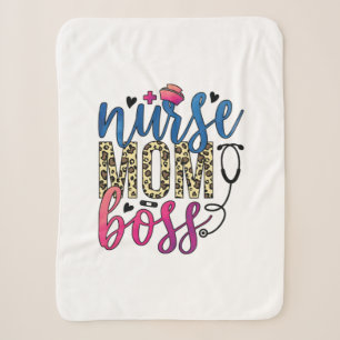 Nurse Gift Nurse Mum Boss Sherpa Blanket