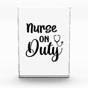 Nurse Gift Nurse On Duty Photo Block