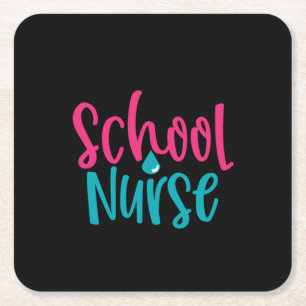 Nurse Gift Nurse School Square Paper Coaster