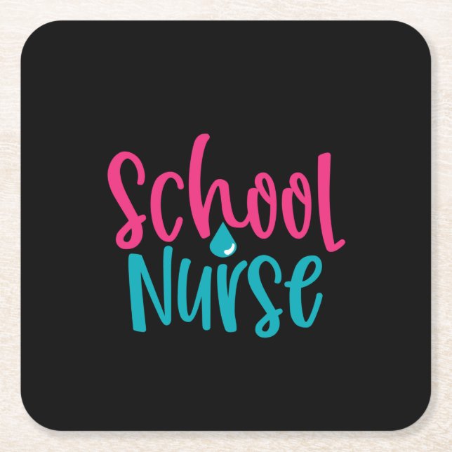 Nurse Gift Nurse School Square Paper Coaster (Front)