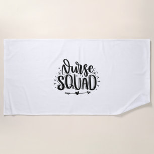 Nurse Gift Nurse Squad Beach Towel