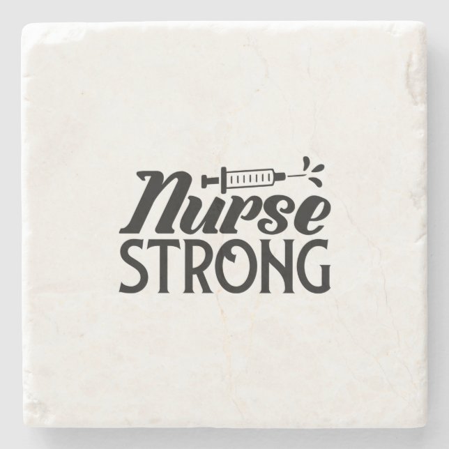 Nurse Gift Nurse Strong Stone Coaster (Front)