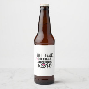 Nurse Gift Nurse Trade Medicial Advice Beer Bottle Label