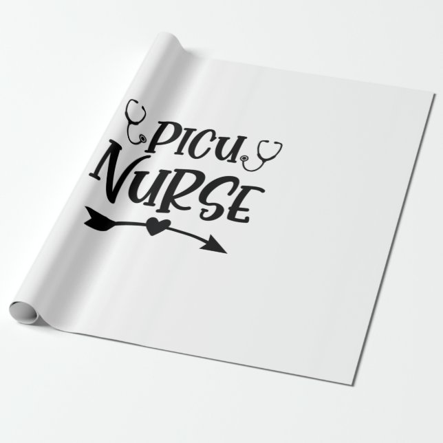 Nurse Gift Picu Nurse Wrapping Paper (Unrolled)
